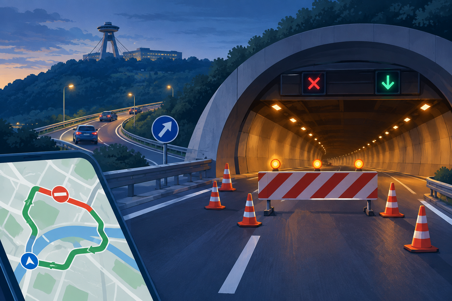 Ilustračný obrázok: Je tunel Sitina dnes uzavretý? Aktuálny režim a obchádzka cez Patrónku