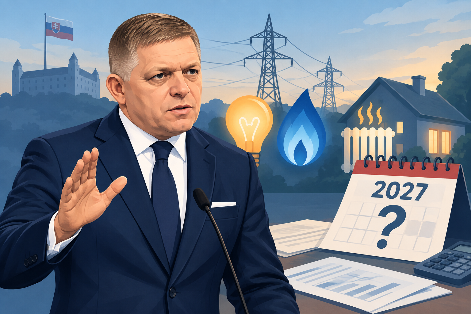 Ilustračný obrázok: Zostanú ceny energií v roku 2027 rovnaké? Čo zatiaľ znamená Ficov sľub