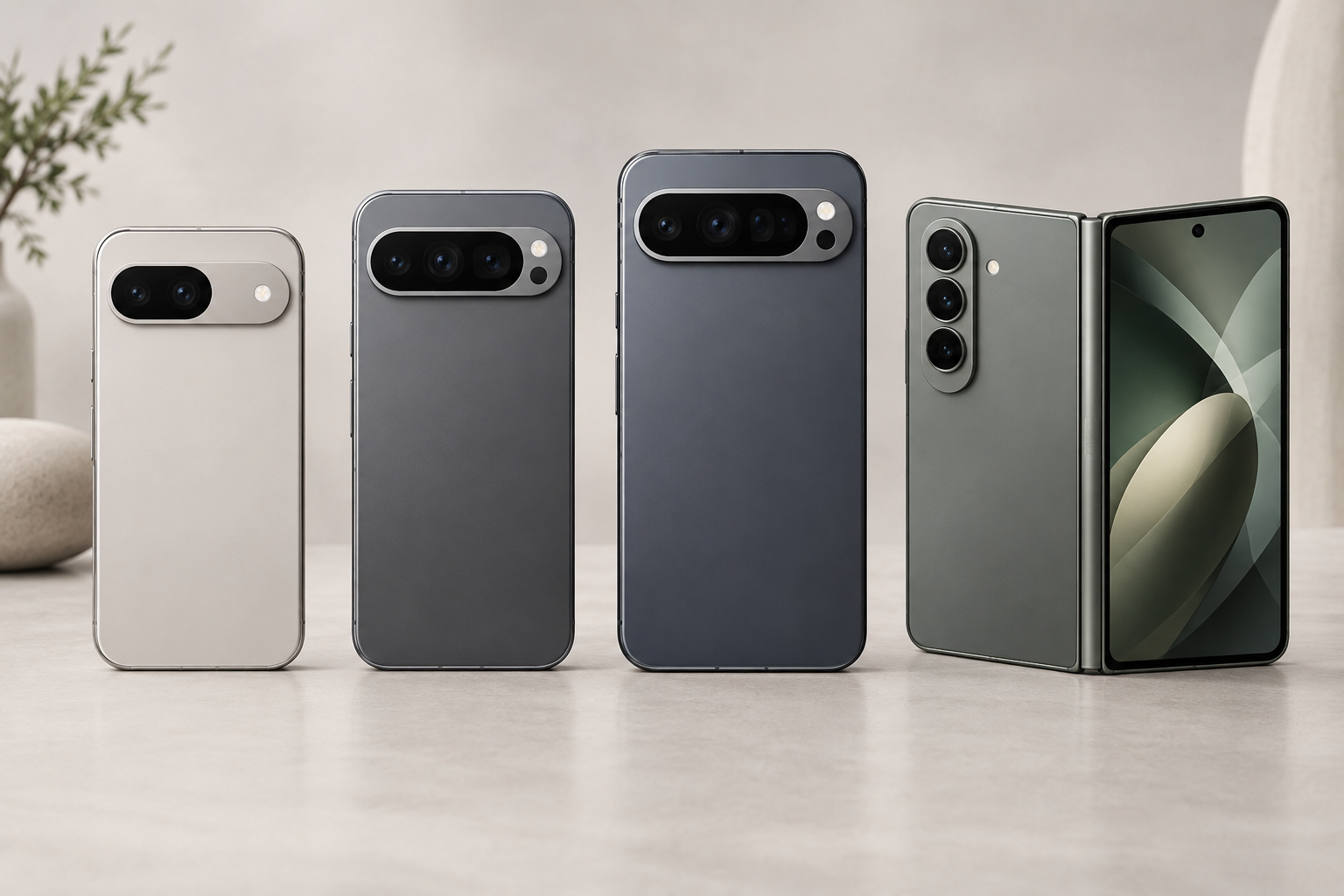 Porovnanie telefónov Google Pixel 11, Pixel 11 Pro, Pixel 11 Pro XL a Pixel 11 Pro Fold