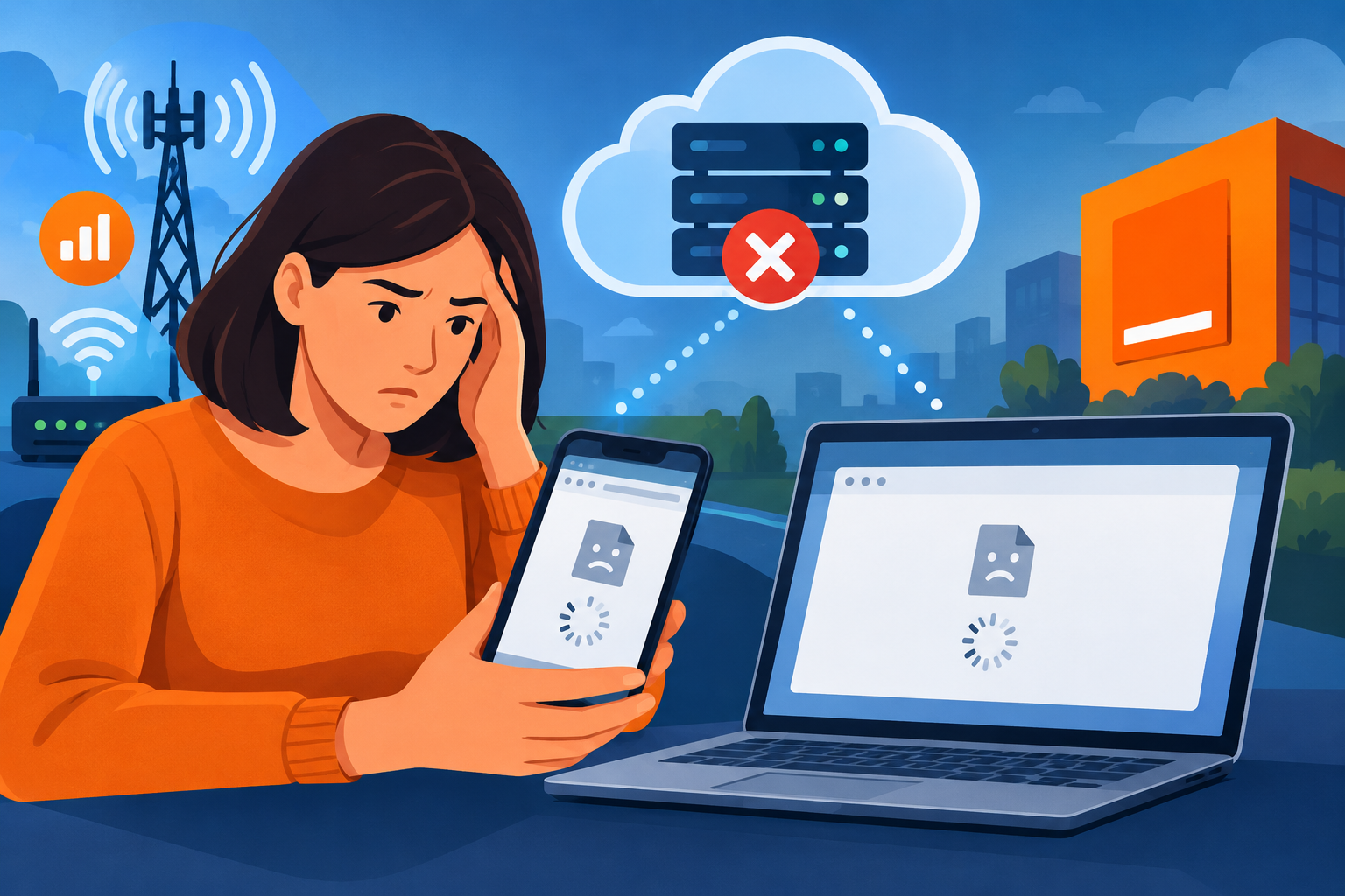 Ilustračný obrázok: Orange potvrdil výpadok DNS: internet mohol mať signál, no weby sa nenačítali