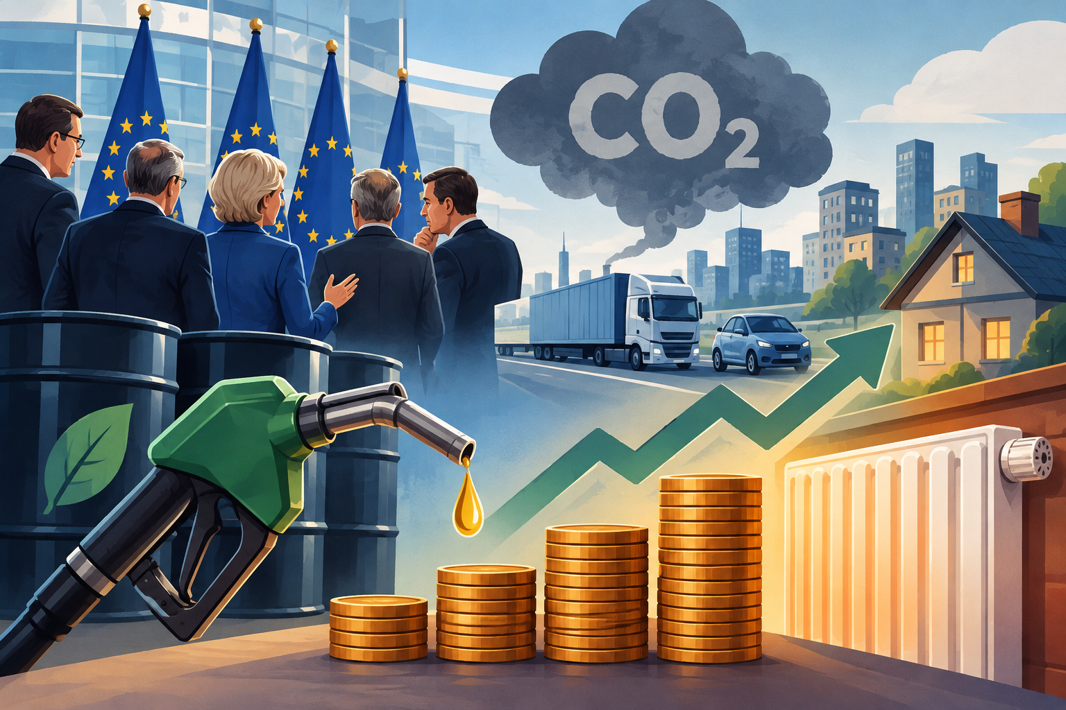 Ilustračný obrázok: ETS2 sa po summite neodkladá. Čo môže urobiť s cenami palív a kúrenia