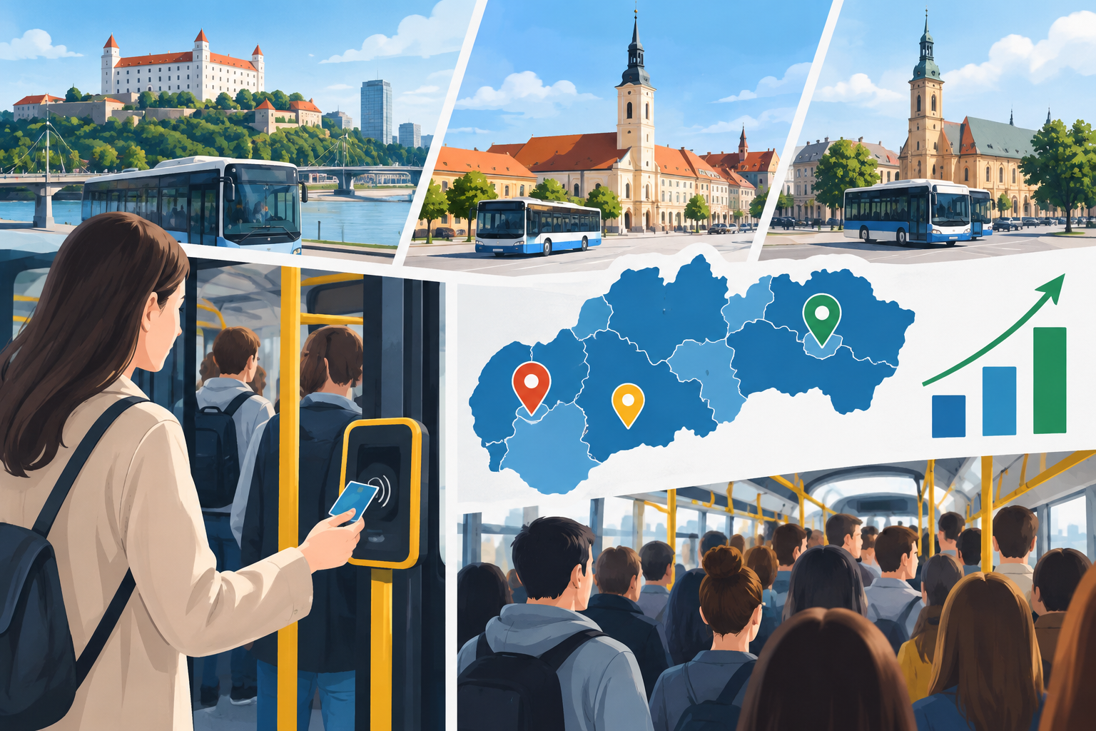 Ilustračný obrázok: Štát vyčlenil 12,8 milióna eur na polovičné cestovné. Prvý týždeň ukázal rozdiely medzi mestami