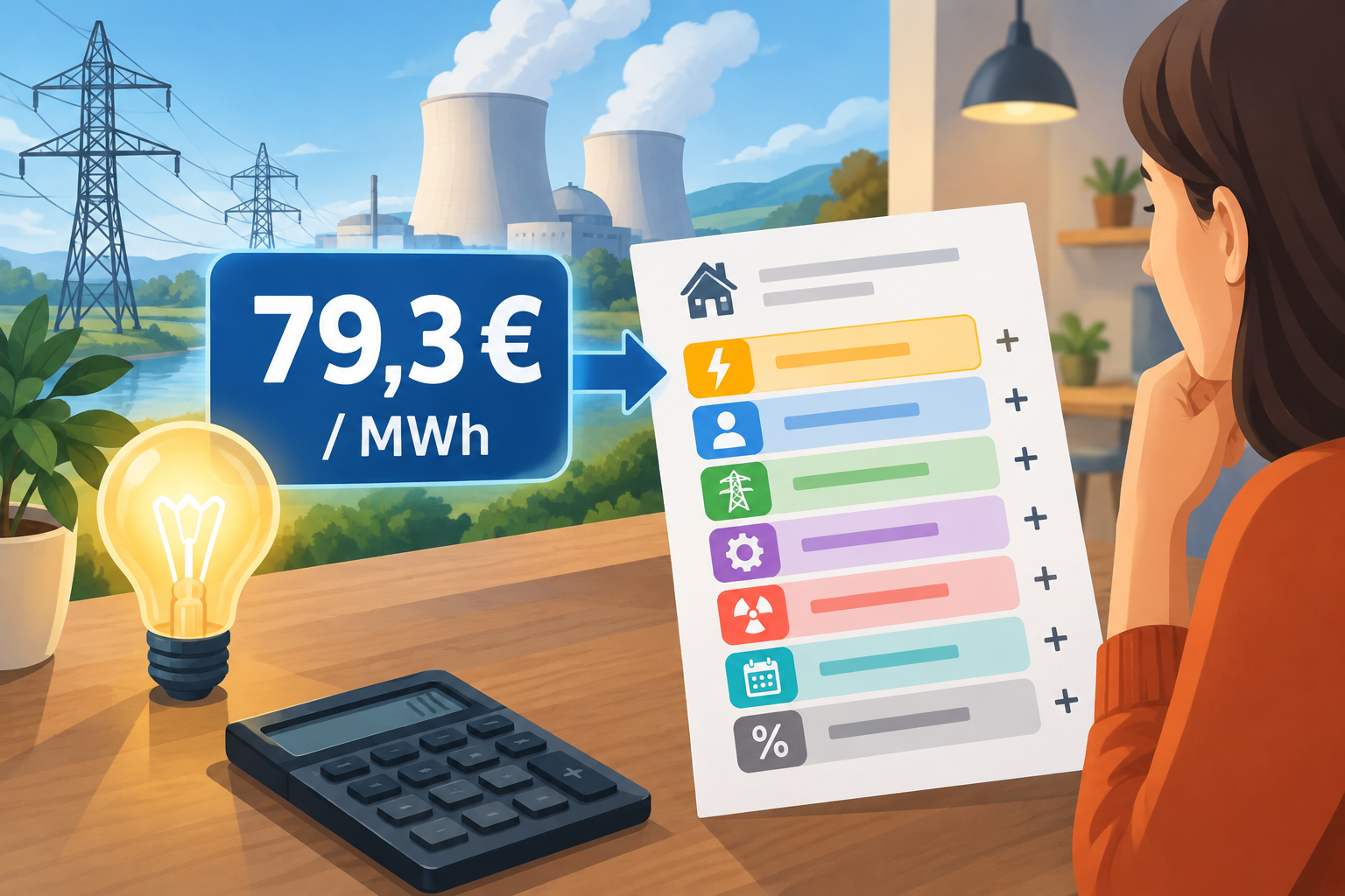 Ilustračný obrázok: Cena elektriny pre rok 2027: Čo znamená 79,3 eura za MWh na faktúre